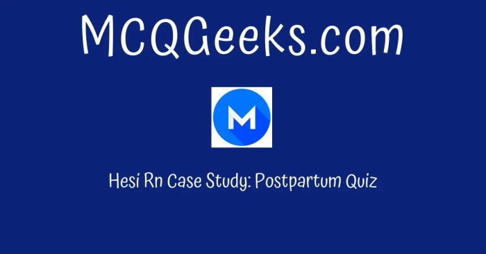 Hesi case study on postpartum