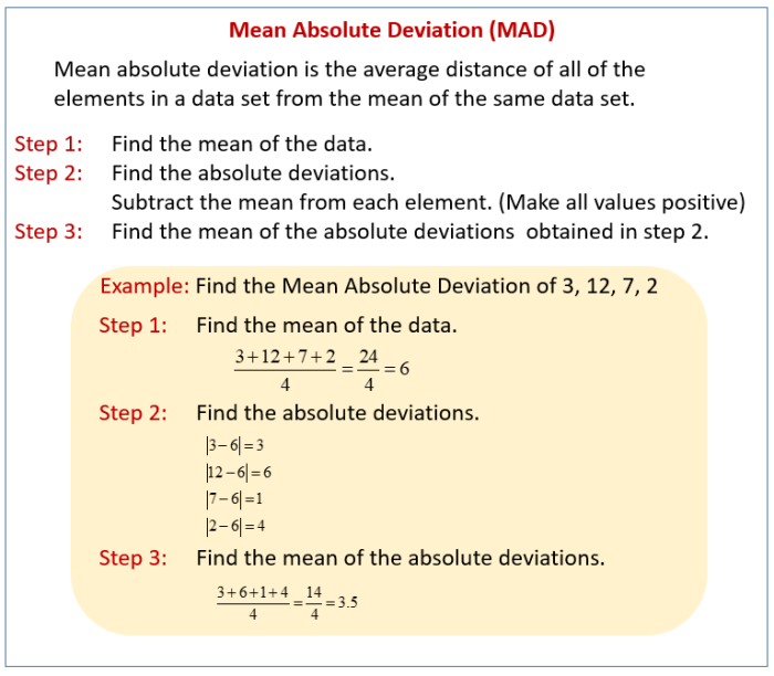 Mean absolute deviation part 1 answer key