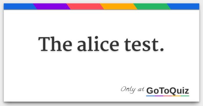 Alice training post test answers